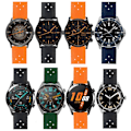 Miniatyrbild 6 av 9: 18mm 20mm 22mm Silikonrem Silikonklocka Watch SVART black 20mm