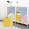Miniatyrbild 5 av 10: Canvas Förvaring Folding Box ROSA pink