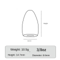 Miniatyrbilde 1 av 10: 1/2/3/4/5 stk Fiske Tungsten fallsynke 10,5G-2STK 10,5G-2STK 10.5g-2pcs