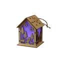Miniatyrbilde 1 av 6: 2STK Julelys Trehus Lysende Hytte 7X7X9CMFOREST 7x7x9cmForest