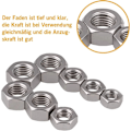 Miniatyrbilde 5 av 5: 176 STK bolter og muttere sortimentssett flate skiver