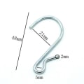 Miniatyrbilde 2 av 7: 100 stk S Kroker for oppheng av hengekroker S Formede kroker Clip 100 Pcs