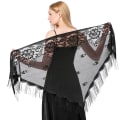 Miniatyrbilde 9 av 10: Aftenkjoler Sjal Lady Cape Wraps GRÅ GRÅ Grey