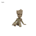 Pikkukuva 1 / 9: 2 kpl Grote-kukkaruukku Little Tree Man Miniature Fairy Garden brown