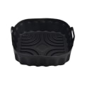 Miniatyrbillede 7 af 10: Firkantet Silikone Gryde Til Air Fryer Bagekurv GRÅ 21,5CM grey 21.5CM-21.5CM