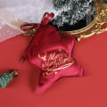 Miniatyrbillede 2 af 8: Jule slikposer Fløjlspose GULD JULETRÆ Gold Christmas tree