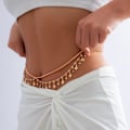 Miniatyrbillede 6 af 10: Rhinestone taljekæde Crystal Belly Body Chain SHELL SHELL Shell
