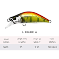 Pikkukuva 1 / 8: 2kpl Mini Fishing Bait VIB uppoava viehe A A A
