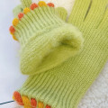 Miniatyrbillede 8 af 10: Full Finger Handsker Strikkede Stretch Handsker GUL yellow