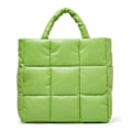 Pikkukuva 1 / 10: Naisten käsilaukut Suuri puffer-kangaskassi LIME VIHREÄ Lime Green