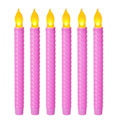 Miniatyrbillede 1 af 8: 6STK Elektroniske stearinlys LED PINK 6STK 6STK Pink 6Pcs-6Pcs