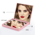 Miniatyrbild 6 av 9: Sminkspegel Ljusad sminkspegel ROSA pink