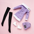 Miniatyrbild 6 av 10: 1 Set Dockor Byxor Vinterkläder Tröjor ROSA Pink