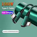 Miniatyrbillede 9 af 10: Type C-kabel USB-C-dataledning GRØN 0,5M Green 0.5m
