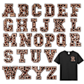 Miniatyrbilde 1 av 4: Leopard Letter Patches Brev Patch Strykejern i Digital Patche