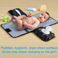 Miniatyrbild 4 av 10: Skötväska för baby Skötmatta VIT PIL VIT PIL White Arrow