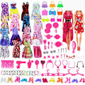 Pikkukuva 10 / 10: 1 set Random Nukke Vaatteet Asusteet Kengät Mekko 68 KPL 68 KPL 68PCS
