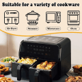 Miniatyrbilde 10 av 10: Air Fryer silikongryter Dual Basket Liner ROSA pink