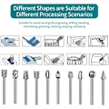 Miniatyrbilde 7 av 10: Drill Bits Kits Rotary Burr Tool SILVER 6 STK silver 6pcs