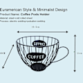 Miniatyrbillede 2 af 10: Kaffekrus Form opbevaringsstativ Frugtbakke SORT Black