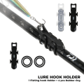 Miniatyrbillede 4 af 10: 1 sæt magnetisk krog Secure Keeps Lures Holdere SORT SORT Black