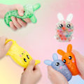 Miniatyrbillede 8 af 9: Påskekurvstoppere Bunny Stress Bolde Relief Fidget Toy Random Color