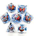 Miniatyrbillede 10 af 10: 7 STK Resin Dragon Eye Terning Halloween Longan Terning 5 5 5