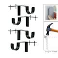 Miniatyrbilde 4 av 10: Gardinstangfeste Gardinstangholder SORT 2STK 2STK Black 2Pcs-2Pcs