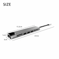 Miniatyrbild 3 av 11: 8 i 1 Typ C till USB-C Hub 4K HDMI Adapter USB 3.0-port