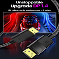 Miniatyrbillede 9 af 10: Display Port Kabel DP 1.4 2M 2m