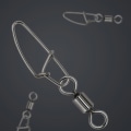 Miniatyrbilde 6 av 10: 50 stk Fiske Snap Connector med Pin Rullende Svirvel 7 7 7