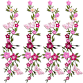 Miniatyrbillede 1 af 4: Dekorative patches Flower Applique Sommerfugle Patch