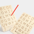 Miniatyrbillede 1 af 6: Notched Pen Carrier Letters Practicing Board Alphabet Tracing