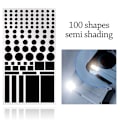 Miniatyrbilde 2 av 10: 10 STK Auto Stickers Blackout Stickers C(HALF SHADING) C(HALF C(half shading)