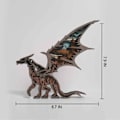 Miniatyrbillede 2 af 4: Træ Dyr Udskæring Håndlavet Home Decor Dinosaur Træ