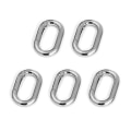 Pikkukuva 9 / 10: 5kpl Jousi soikeat renkaat Laukku Vyön soljet SILVER 24.8X15.7MM Silver 24.8x15.7mm