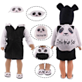 Miniatyrbilde 10 av 10: 6 STK Dukke Sovepose Sett Pute Patch Tøffel PANDA PANDA panda