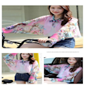 Miniatyrbilde 2 av 10: Dame Sommer Tynn Chiffon Skjorte Kort Topp Sjal