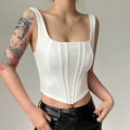Miniatyrbillede 8 af 10: Crop Tops Kort Top SORT L black L