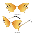 Pikkukuva 6 / 10: Diamond Butterfly Aurinkolasit Bling Aurinkolasit GRADIENT KELTAINEN Gradient Yellow