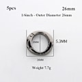 Miniatyrbillede 1 af 10: 5 stk Spring O-Ring Spænder Karabinhagepunge Håndtasker SORT 26MM Black 26mm