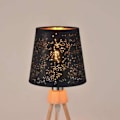 Miniatyrbillede 3 af 10: Stoflampeskærm Clip Bulb-Lampeskærm SORT black