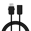 Miniatyrbillede 1 af 8: Game Controller Kabel forlængerledning SORT black