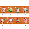 Miniatyrbillede 2 af 10: 1/5 STK Christmas Cake Toppers Glædelig jul 3 3 3