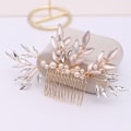 Pikkukuva 4 / 5: Flower Pearl Hair Comb Crystal tekojalokivihiusneulat morsiamen hiukset