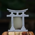 Miniatyrbillede 4 af 9: Mini japansk Torii Gate Simulation Torii L L L