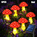 Miniatyrbild 1 av 10: 6-pack Solcells-Svamplampa Fairy String Lights RÖD Red