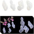 Miniatyrbillede 1 af 5: 4 stk. Musiknote Silikone Forme Unikke Silikone Forme Musik