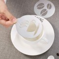 Pikkukuva 3 / 5: Kahvin koristelu stensiilit Latte Art Templates Kakun koristelu