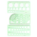 Pikkukuva 1 / 8: 3 kpl Geometria Viivain Geometriset mallit Set